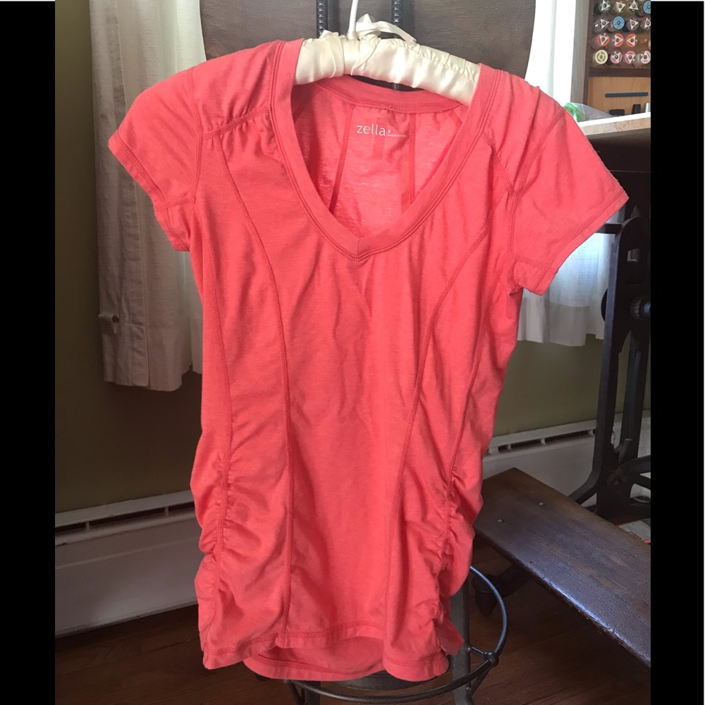 Zella Ruched sides Short Sleeve Tee Small